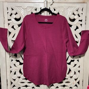 Old Navy- Long Sleeve Raspberry Top